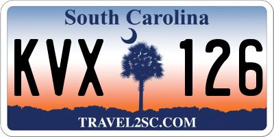 SC license plate KVX126
