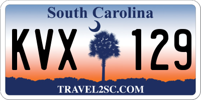 SC license plate KVX129