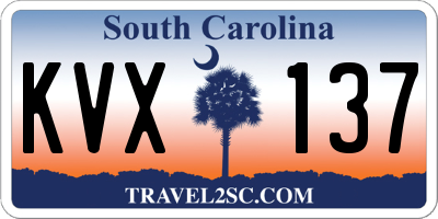SC license plate KVX137