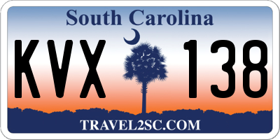 SC license plate KVX138