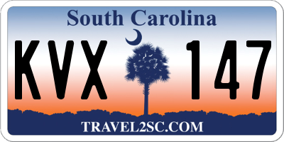 SC license plate KVX147