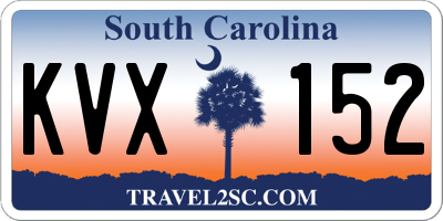 SC license plate KVX152