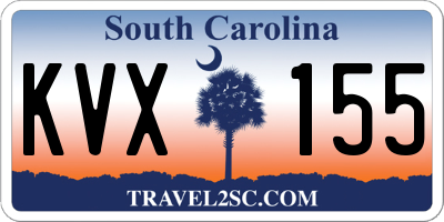SC license plate KVX155