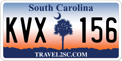 SC license plate KVX156