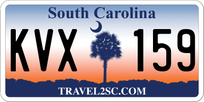 SC license plate KVX159