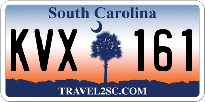 SC license plate KVX161