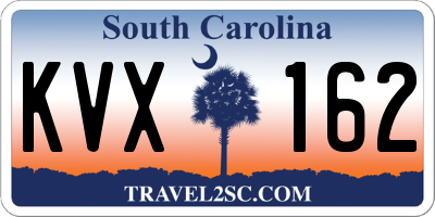 SC license plate KVX162
