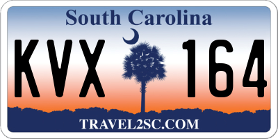 SC license plate KVX164