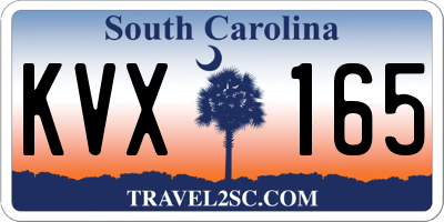SC license plate KVX165