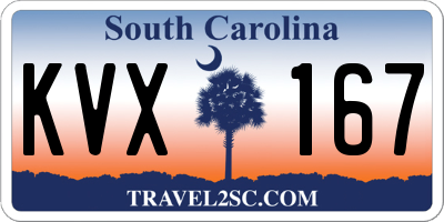 SC license plate KVX167