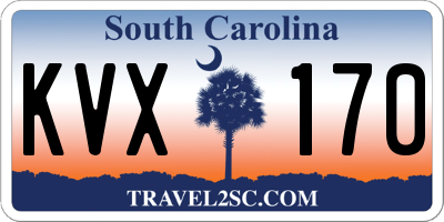 SC license plate KVX170