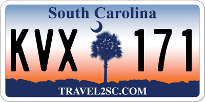 SC license plate KVX171