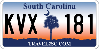 SC license plate KVX181