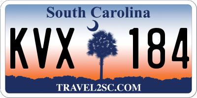 SC license plate KVX184