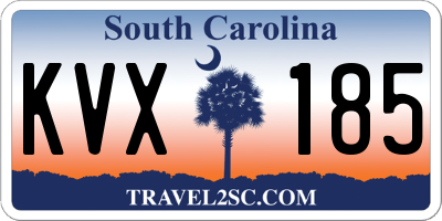 SC license plate KVX185
