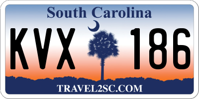 SC license plate KVX186