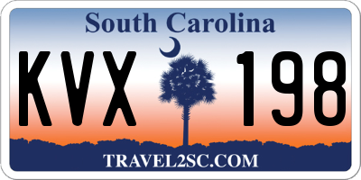 SC license plate KVX198