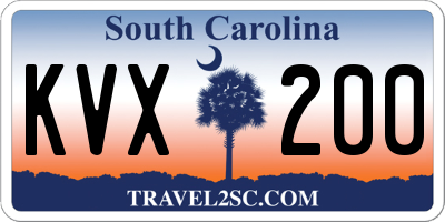 SC license plate KVX200