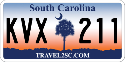 SC license plate KVX211