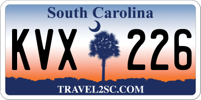 SC license plate KVX226