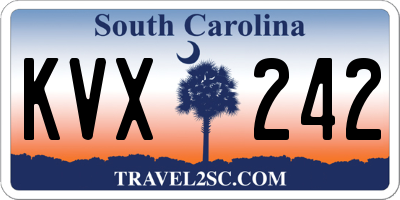 SC license plate KVX242