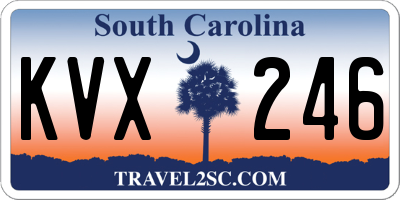 SC license plate KVX246