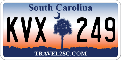 SC license plate KVX249