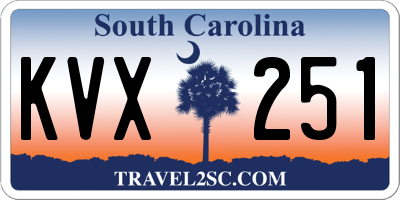 SC license plate KVX251