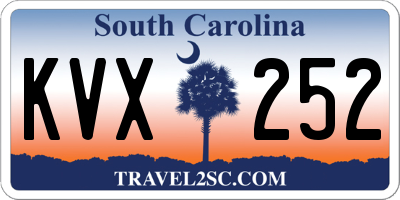 SC license plate KVX252