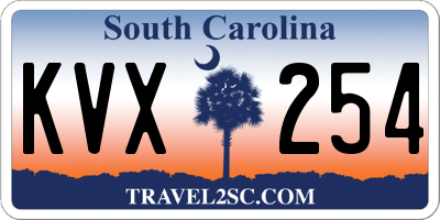 SC license plate KVX254
