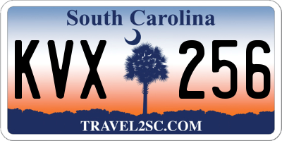 SC license plate KVX256