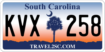 SC license plate KVX258