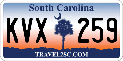 SC license plate KVX259