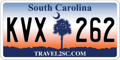 SC license plate KVX262