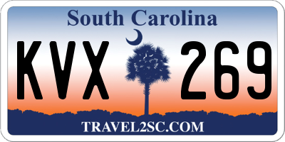 SC license plate KVX269