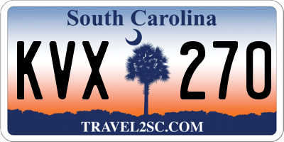 SC license plate KVX270