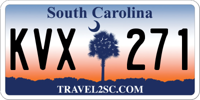 SC license plate KVX271