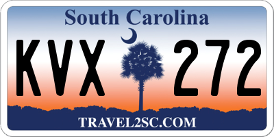 SC license plate KVX272