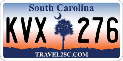 SC license plate KVX276