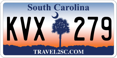 SC license plate KVX279