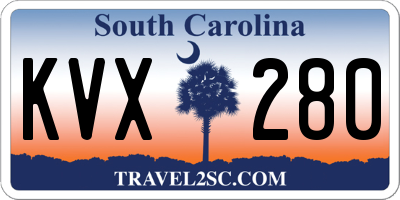 SC license plate KVX280