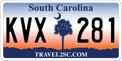 SC license plate KVX281