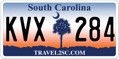 SC license plate KVX284