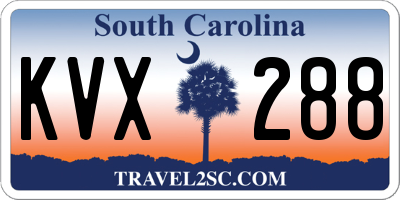 SC license plate KVX288