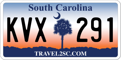 SC license plate KVX291
