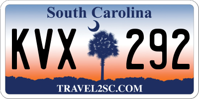 SC license plate KVX292