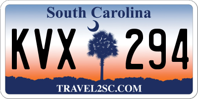 SC license plate KVX294