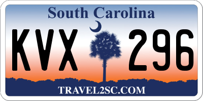 SC license plate KVX296