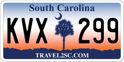 SC license plate KVX299