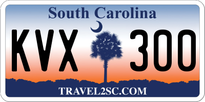 SC license plate KVX300